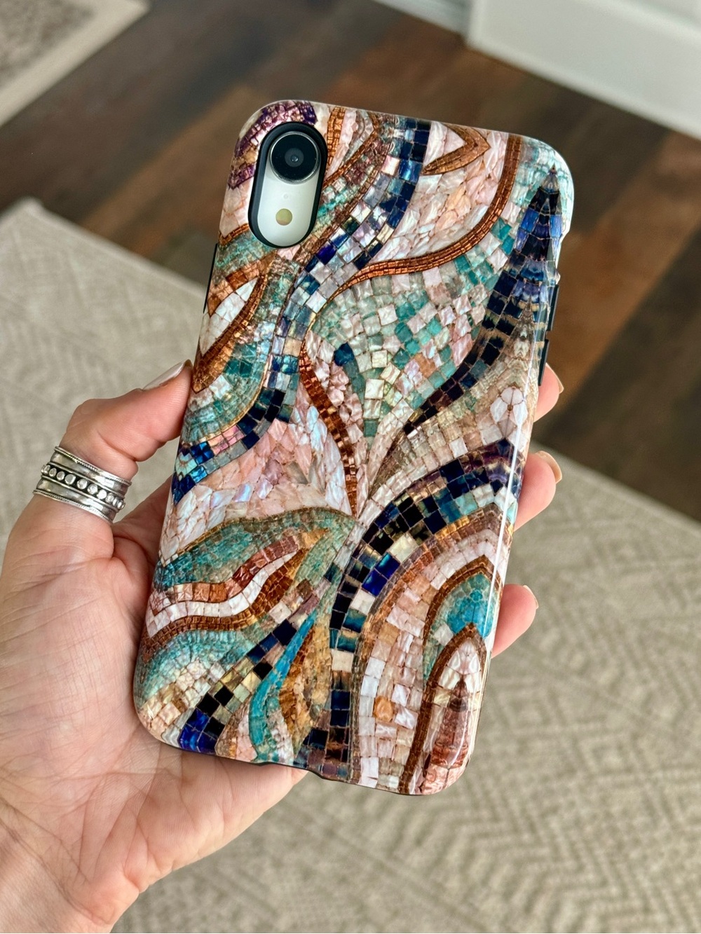 Mediterranean Mosaic Tile Print Tough Phone Case For iPhone XR